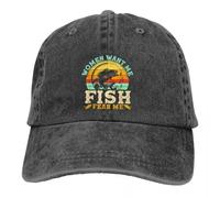 YDTANWJUH Sombrero Multicolor de Pesca Sombrero de Visera para Hombres Mujer Cabeza de Vaquero Pescado Quiero Que Las Mujeres me teman Gorras de béisbol Visor Personalizado Sombreros de protección