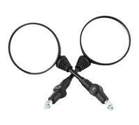 YDuupxe 2 Uds Espejos Retrovisores de Motocicleta Mango de Aluminio Carcasa de ABS Ajustable Plegable para KLX250 KL250 Dirt Bike ATV Universal