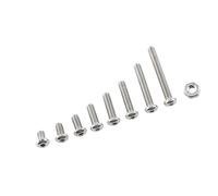 YDuupxe 300pcs M2.5 A2 Tornillos Hexadecimales de Acero Inoxidable Tornillos de Cabeza Hexadecimales Tornillos de Tapa Hexagonal con Tuercas Hexagonales para (B: cabeza de botón)