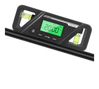 YDuupxe Buscador de ángulo Digital con Base Magnética, Herramienta de Nivel de Inclinómetro de Plástico, Precisión de 0,05 Grados, Completo para Carpinteros y Uso General de Construcción (BLACK)
