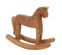 YDuupxe Caballo Balancín de Madera de Pino de Primera Calidad, Escultura de Caballo Tallada a Mano, Decoración para el Hogar, Oficina, Adorno de Mesa único con un de Ensueño de Cuento de Hadas para