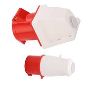 YDuupxe Conector de Enchufe Industrial, Material ABS, Diseño Impermeable, Enchufe Trifásico de 4 Pines 32A para Aplicaciones en Exteriores e Interiores