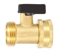 YDuupxe Conector de Válvula de Bola de Cierre de Agua de Bola de Paso único Recto de Latón Dn20, Válvula de Cierre de Manguera de Jardín, Conector de 3/4, de de Manguera de Jardín de Latón 3/4 Dn20