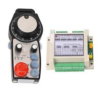 YDuupxe Controlador de Volante CNC de 6 Ejes, Volante Inalámbrico con Diseño de Aleación de Aluminio, Funcionalidad de Parada de Emergencia, para Máquinas CNC y Centros de Mecanizado