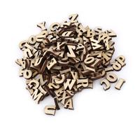 YDuupxe Exhibidores de álbumes de Recortes con Letras y Números de Madera, 200 Piezas de Manualidades de Madera para Personalizar, Letras de Números de Aprendizaje Temprano, Tablero de Tres Capas