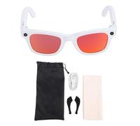 YDuupxe Gafas Inteligentes con Cámara, Antivibración, Reconocimiento de Fotos, Traducción de Diálogo AI, Micrófono Dual, Cancelación de Ruido, Gafas Bluetooth (Lentes recubiertas de Rojo Concha