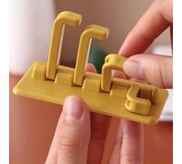 YDuupxe Ganchos Adhesivos Fuertes, Material Plástico, Alta Confiabilidad para el Baño de la Cocina del Dormitorio (Amarillo Tierra)