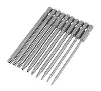 YDuupxe Juego de 10 Puntas de Destornillador de Acero S2 de 100 Mm, Brocas de Cabeza de Estrella con Vástago Hexagonal con T6 T7 T8 T10 T15 T20 T25 T27 T30 T40, para Mantenimiento