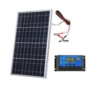 YDuupxe Kit de Panel Solar, Central Eléctrica de Silicio Policristalino con Controlador, Cargador de Batería de 10 W para Actividades Al Aire Libre en el Hogar