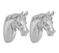 YDuupxe Manijas de Gabinete Modernas, Tiradores de Cabeza de Caballo de Aleación de Zinc para Puerta de Cajón de Armario de Cocina, Fácil Instalación con Acabado Galvanizado para Muebles de Oficina