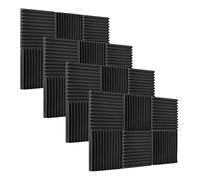 YDuupxe Paneles Acústicos de Espuma para Absorción de Sonido, Paneles Acústicos de Estudio Resistentes Al Fuego, 30x30 Cm para Uso en Estudios de Grabación y Cine en Casa (24PCS)