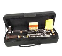 YDVGERTH 18 Teclas Cuerpo De Tubo De Ébano Clarinete En Tono G Teclas Plateadas Clarinete con Estuche De Almacenamiento Y Accesorios