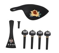 YDVGERTH Accesorios para violín Accesorios para Violín Placa De Cuerda De Tracción Eje De Cuerda Cola De Clavo Reposa Mejillas para Piezas De Instrumentos De Violín 4/4-3/4 4 Uds.(A)
