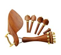 YDVGERTH Accesorios para violín Juego Completo De Accesorios para Violín De Palisandro Rojo, Clavijas/Poste Trasero/Tablero De Cuerdas con Cuerda Trasera, Ajuste Fino 4/4(F)