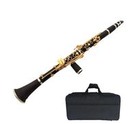YDVGERTH Clarinet Clarinete 17 Llave Dorada B Plano Adulto Negro Instrumento De Viento Principiante Examen Rendimiento Universal