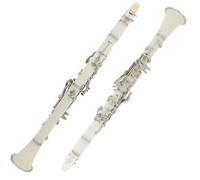 YDVGERTH Clarinet Clarinete BB Blanco con Llave B para Principiantes para Orquesta Escolar Adultos con Estuche Rígido Soporte Piezas De Guantes(Clarinet)