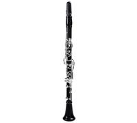 YDVGERTH Clarinet Clarinete Profesional De Ébano BB 17/18 Clarinete De Madera Maciza De Ébano Plateado(17 Key)