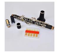 YDVGERTH Cuerpo De Goma Dura Clarinete En Tono EB Teclas Niqueladas Instrumento De Clarinete con Estuche