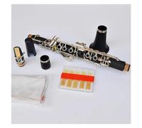 YDVGERTH Cuerpo De Tubo De Goma Dura Clarinete Tono EB 17 Teclas Clarinete con Llave Niquelada con Accesorios