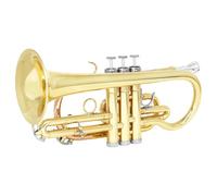 YDVGERTH Trompeta Corneta BB Chapada En Oro Instrumento De Viento Metal Profesional Corneta Trompeta con Estuche Y Accesorios(B)