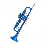 YDVGERTH Trompeta Trompeta BB Trompeta Roja Azul Matorral Instrumentos Musicales De Latón Trompeta Tipo Compuesto(Blue)