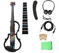 YDVGERTH Violín Colorido 4/4 Violín Electroacústico Inteligente Silencioso Violín Electroacústico Auriculares Conexión Violín Principiante Conjunto(Set1)