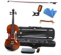 YDVGERTH Violín Laca De Violín Hecha A Mano Violín Profesional De Arce Flameado Natural Piezas De Ébano De Abeto 4/4 con Afinadores De Caja De Arco(1/4)