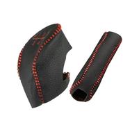 YDXHERTA 2x Funda De Cuero Sintético MT AT Para Pomo De Palanca De Cambios Para Puños De Freno De Mano Para Hyundai Para Creta Ix25 2017-2019 Mejora Interior(Red,MT)