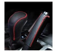 YDXHERTA 2x Funda De Cuero Sintético MT AT Para Pomo De Palanca De Cambios Para Puños De Freno De Mano Para Hyundai Para Creta Ix25 2017-2019 Mejora Interior(Red,AT)