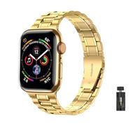 YDxingY Correa de Metal Compatible con Apple Watch 42mm 44mm 45mm 49mm Correas Metálicas de Acero Inoxidable,Correa ajustable de liberación rápida,para iWatch Serie 9 8 7 SE/SE2 6 5 4 3 2 1,Oro