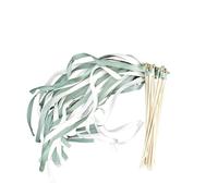 YDYAENIO 50/20/10 Uds. Varitas con Cinta de Boda con Campanas for Fiesta de Boda Blanco y Verde para la Boda(50pcs)