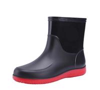 YDYAENIO Botas de Goma para Hombre, Ligeras, Impermeables, para Senderismo, para Exteriores, de Goma, para el Trabajo y el Agua (Black Red, 47 EU)