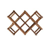 YDYAENIO Botellero de Madera for Vino Tinto, Soporte for 10 Botellas, Estante exhibición Plegable for Barra