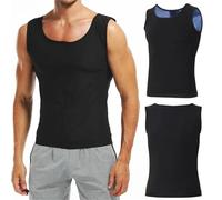 YDYAENIO camiseta moldeadora hombre Faja reductora de abdomen for hombre, moldeadora corporal, promueve la sudoración, chaleco sauna, entrenador cintura(Without Zipper,XXL-3XL)