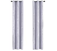 YDYAENIO Cortina Opaca Cortinas Opacas con Aislamiento térmico for Dormitorio Estampado Plateado, patrón de Rayas onduladas, Cortinas Negras, Paneles Bloqueo luz(White-2Pcs,132X160cm)