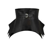 YDYAENIO Falda Vintage Negra y marrón for Vestido, Abrigo, Cinturilla de Cuero clásica, Banda de corsé elástico, Cinturones Anchos Punk, Fajas elásticas para Vestidos Camisas Abrigos(Black)