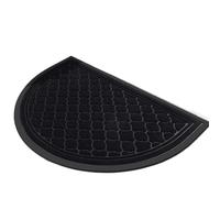 YDYAENIO Felpudo semicircular Felpudo de Media Luna for Puerta, tapetes Goma Antideslizantes for Entrada, tapete Suelo fácil Lavar(Black,81.5x119.5cm)