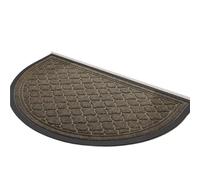YDYAENIO Felpudo semicircular Tapetes de Media Luna for Puerta, Felpudo Absorbente for Exteriores, tapetes Lavables Resistentes, Goma Antideslizantes for Interiores(Brown,81.5x119.5cm)