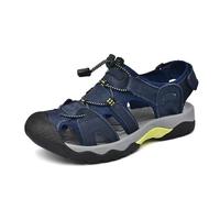 YDYAENIO sandalias hombre Sandalias clásicas de cuero for hombre, zapatos senderismo moda for exteriores, ligeras, transpirables y antideslizantes(Blue,38 EU)