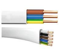 YDYp NYM-J - Cable Plano 3 Hilos para Ambientes Húmedos, Pasa Cables Electricos (3 x 1,5, 4 m)
