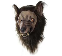 YDZYFFS 3D Máscara De Hombre Lobo Aterradora Para Adultos - Mascaras De Halloween De Miedo, Máscara De Hombre Lobo Realista De Látex Para Halloween, Disfraz De Lobo Aterrador De Talla Única