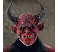 YDZYFFS 3D Mascaras Halloween - 3D Máscara De Demonio Diabólico, Mascaras De Halloween De Miedo, Aterradora Y Realista, De Cara Completa, Con Cuerno De Buey, Para Halloween