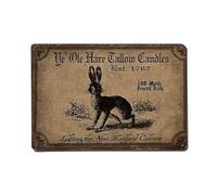 Ye Ole - Letrero de metal vintage con diseño de conejo de liebre para cafetería, bar, pub, decoración de pared del hogar, póster de metal de 8 x 12 pulgadas