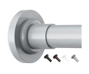 Yeabett Barra de cortina sin taladrar, 48-119,4 cm Barra telescópica para cortina de ducha Barra extensible para cortinas, Barra de cortina gris