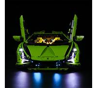 YEABRICKS Kit de Luces LED para-42115 Technic Lamborghini Sián FKP 37 Modelo de Bloques de Construcción (excluyendo el Kit de construcción)