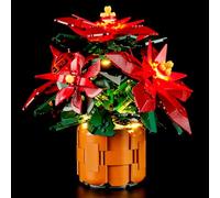 YEABRICKS Luz LED para 10370 Icons Poinsettia Building Blocks Model (juego de construcción no incluido)
