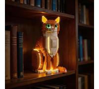 YEABRICKS Luz LED para Lego-21376 Ideas modelo de bloques de construcción de gato naranja (juego de construcción no incluido)