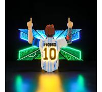 YEABRICKS Luz LED para Lego 43018 LEGO® Editions Lionel Messi - Modelo de bloques de construcción de celebración - Regalo para coleccionistas y aficionados (juego de construcción no incluido)
