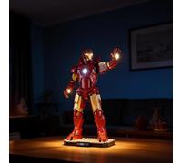 YEABRICKS Luz LED para Lego-76344 Super Heroes Marvel Iron Man Mark 3 Edición Coleccionista Modelo de bloques de construcción (juego de construcción no incluido)