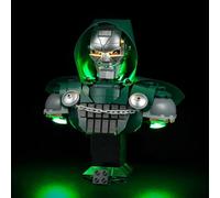 YEABRICKS Luz LED para Lego Marvel Doctor Doom Bust 76345 Set (juego de construcción no incluido)